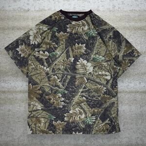 Vintage 90s Master Sportsman Shirt Mens L Hunting Camo Cotton Short Sleeve